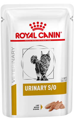 Ração Veterinária húmida para Gatos Royal Canin Vet Urinary S/O Feline Loaf | Wet (Saqueta) | 12 x 85 g