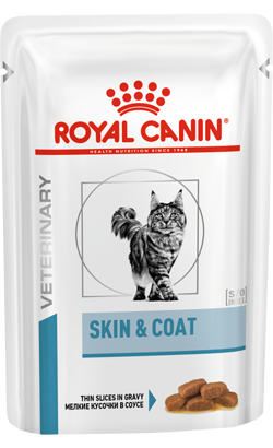 Ração húmida para Gatos Royal Canin Vet Care Nutrition Feline Skin & Coat | Wet (Saqueta) | 12 x 85 g