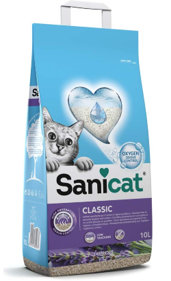 Areia para Gato Sanicat Classic Lavanda | 16 L
