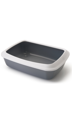 Caixa de areia para Gatos Savic WC Iriz + Rim | Cinzento | 42 cm