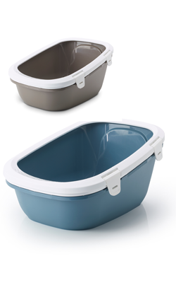 Casa de banho para Gatos Savic WC Simba Sift | Branco & Cinzento