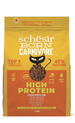 Ração para Gatos Schesir Born Carnivore Cat Adult Chicken & Egg | 255 g
