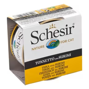 Schesir Gato Adulto Atún y Surimi en Gelatina - Comida húmeda para gatos