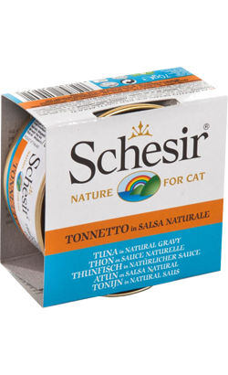 Ração húmida para Gatos Schesir Cat Atum em Molho Natural | Wet (Lata) | 14 x 70 g