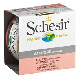 Schesir Gato Adulto Salmón al Natural en Caldo - Comida húmeda para gato