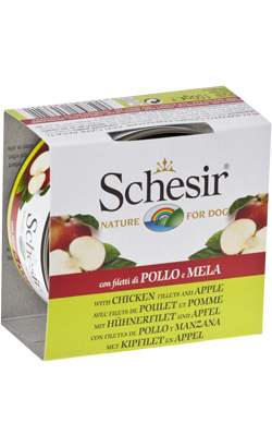Schesir Dog Filete de Frango com Maça em Gelatina | Wet (Lata) | 10 x 150 g