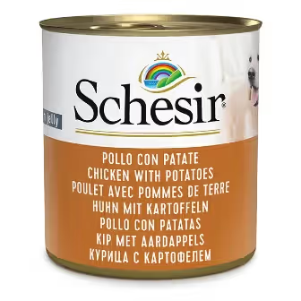 Schesir Cão Adulto Frango e Batata em Gelatina - Ração húmida para cão
