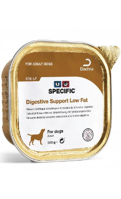 Ração Veterinária húmida para Cão Specific Dog CIW-LF Digestive Support Low Fat | Wet (Terrina) | Cx c/ 6 terrinas 300 g