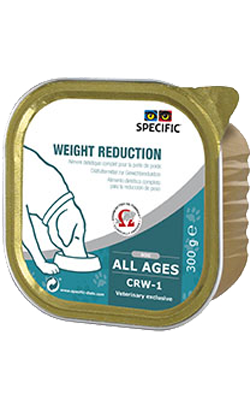 Ração Veterinária húmida para Cão Specific Dog CRW-1 Weight Reduction | Wet (Terrina) | Cx c/ 6 terrinas 300 g