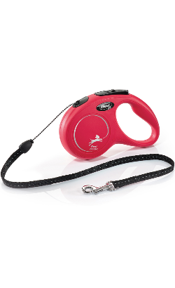 Trela para cão Flexi Classic Cord | Red	 | S - 8 m até 12 kg