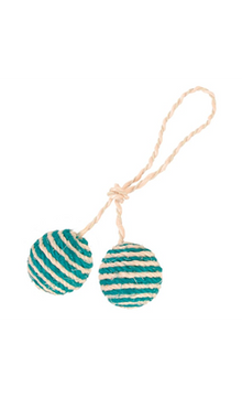 Brinquedo para Gatos Trixie Bola Dupla em Sisal Recheada com Catnip | 3 Unidades