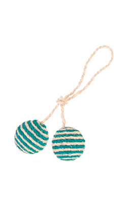 Brinquedo para Gatos Trixie Bola Dupla em Sisal Recheada com Catnip | 3 Unidades