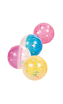 Brinquedo para Gatos Trixie Bolas Chocalho Plástico com Guizo e Boneco | 2 Unidades