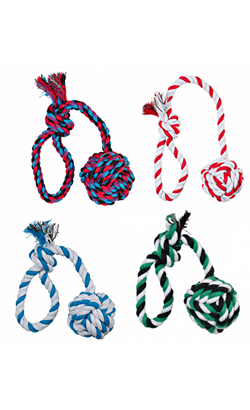 Brinquedo para cão Trixie Brinquedo Denta Fun Playing Rope - Cores Sortidas | 50 cm