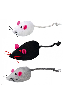 Brinquedo para Gatos Trixie Rato de Peluche Sortido | 3 x 1 Unidade