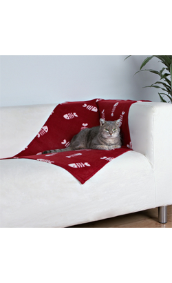 Cobertor para Gatos Trixie Beany Fleece Blanket| Bordô | 100 cm x 70 cm