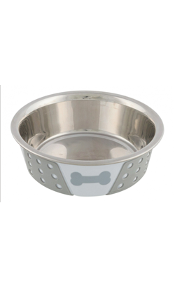 Comedouro para cão Trixie Comedouro Inox com Silicone | 0,40 Lt