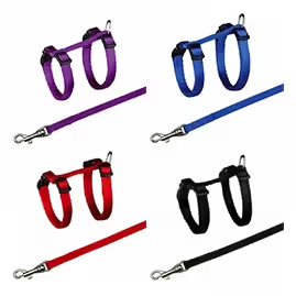 Coleira para Gatos Trixie Kitten Peitoral com Trela Nylon - Cores Sortidas