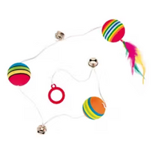 Juguete para gatos Trixie Rainbow Balls con banda elástica