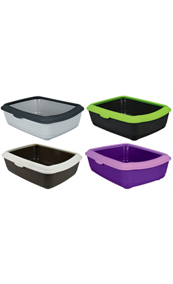 Caixa de areia para Gatos Trixie WC Classic Litter Tray with Rim | Cinzento Claro & Escuro