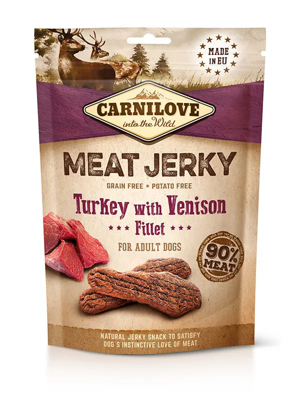 Carnilove Jerky Veado e Peru Filetes | 12 X 100Gr