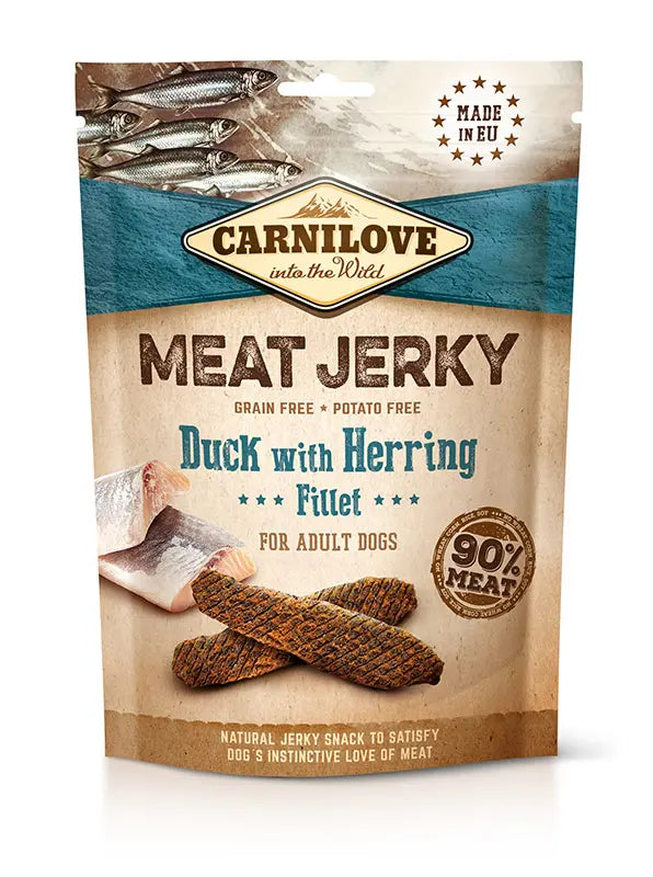 Carnilove Jerky Pato e Arenques Filetes | 12 X 100Gr