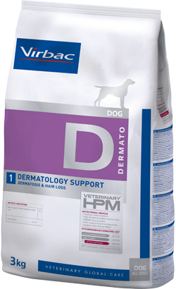 Ração Veterinária para Cão Virbac Veterinary HPM D1 Dog Dermatology Support | 3 kg
