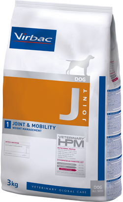Virbac Veterinary HPM J1 Cão Suporte Articular Porco e Aves - Ração seca para cão para suporte articular