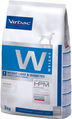 Ração Veterinária para Cão Virbac Veterinary HPM W1 Dog Weight Loss & Diabetes | 12 kg