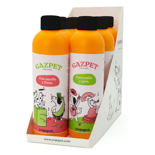 Yogupet Display Gazpet Mixto Cão Melancia, Morango, Melão e Pera - Snack para cão