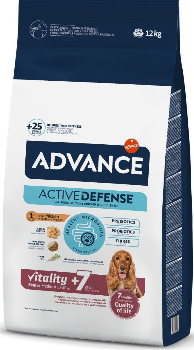 Ração para Cão Advance Dog Medium Senior +7 Chicken & Rice | 12 kg