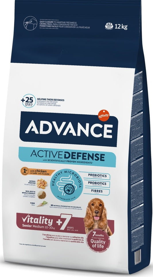 Ração para Cão Advance Dog Medium Senior +7 Chicken & Rice | 12 kg