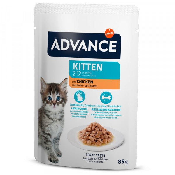 Advance Kitten - Alimento Húmido para Gatinhos - Frango | 12x85 g