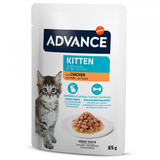 Advance Kitten - Alimento Húmido para Gatinhos - Frango | 12x85 g