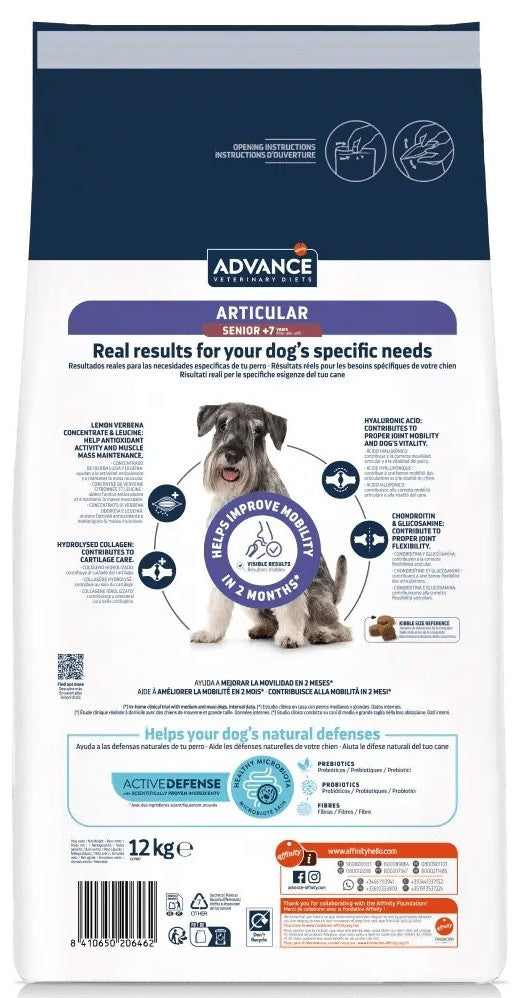 Ração Veterinária para Cão Advance Vet Dog Articular Senior +7 Years | 12 kg