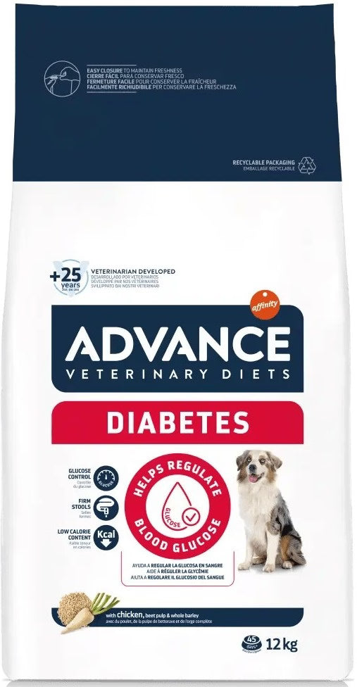 Ração Veterinária para Cão Advance Vet Dog Diabetes | 12 kg