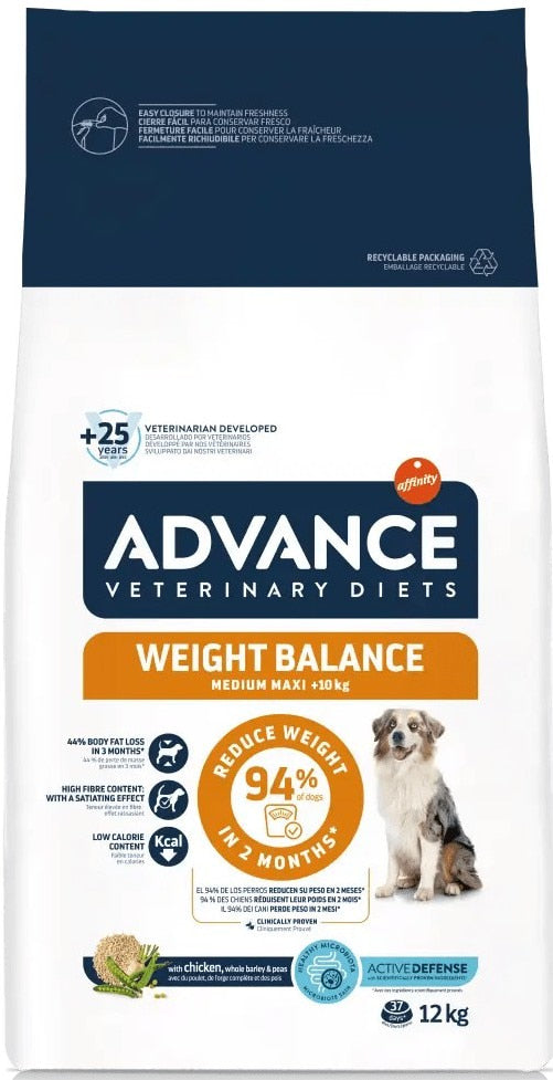 Ração Veterinária para Cão Advance Vet Dog Medium & Maxi Weight Balance | 12 kg