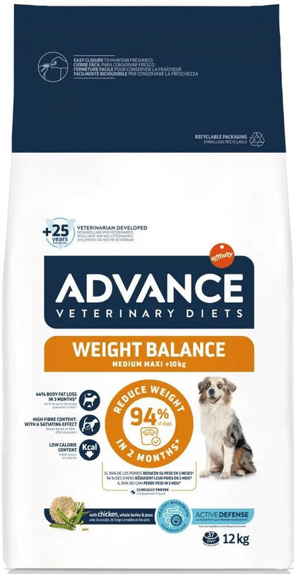 Ração Veterinária para Cão Advance Vet Dog Medium & Maxi Weight Balance | 12 kg