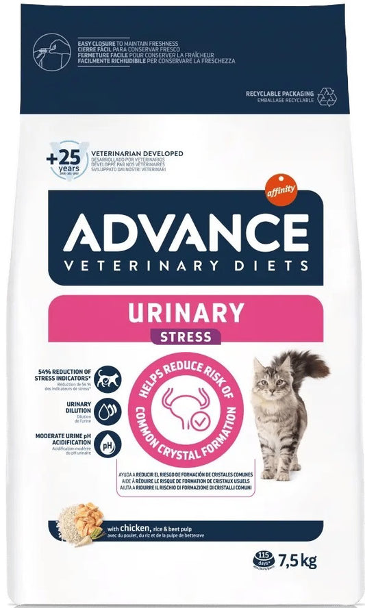 Ração Veterinária para Gatos Advance Vet Cat Urinary Stress | 7,5 kg