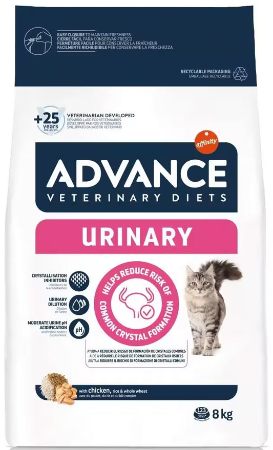 Ração Veterinária para Gatos Advance Vet Cat Urinary | 8 kg