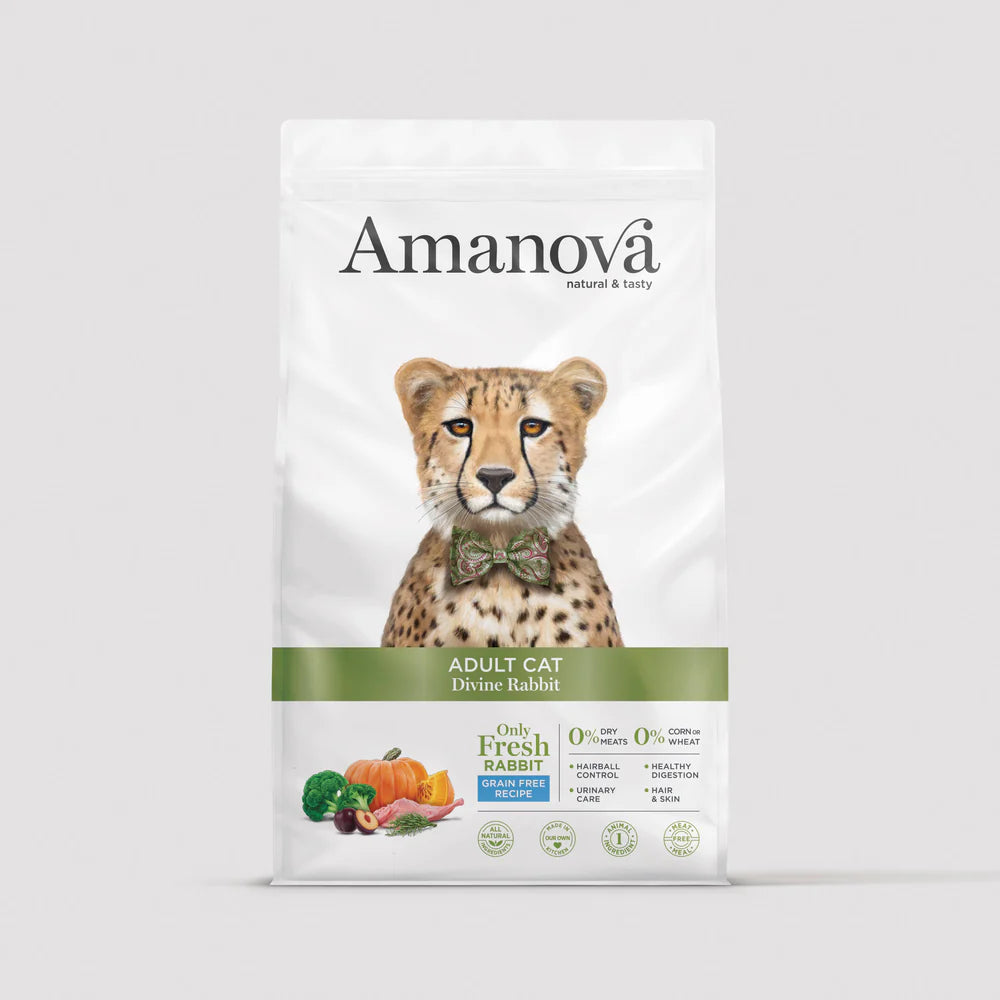 AMANOVA GATO ADULTO COELHO & ABOBORA NO GRAIN