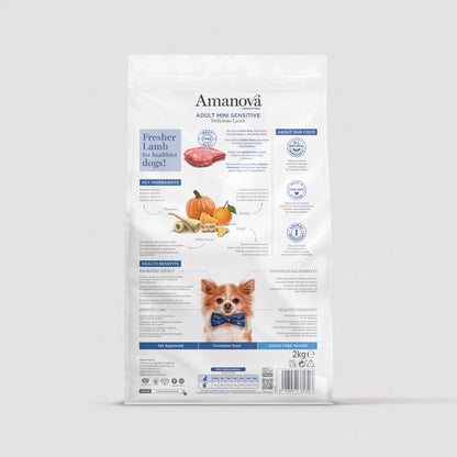 AMANOVA ADULT SENSITIVE MINI CORDEIRO & ABOBORA
