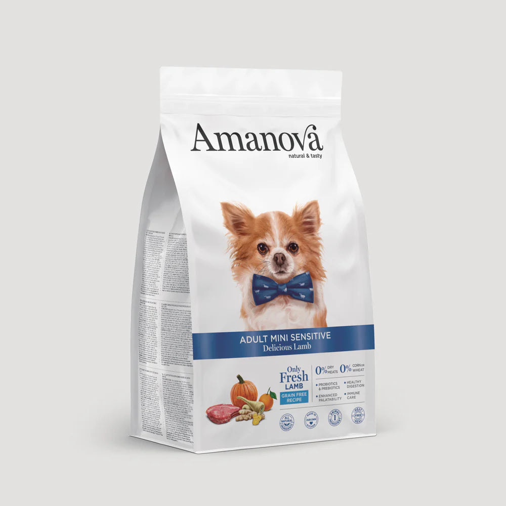 AMANOVA ADULT SENSITIVE MINI CORDEIRO & ABOBORA