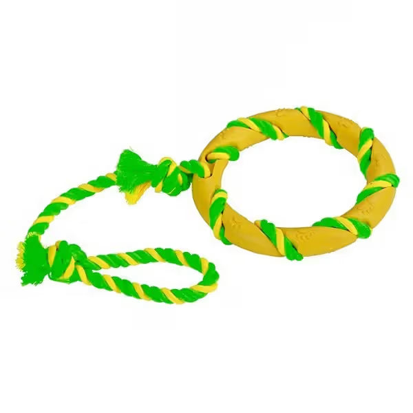 Kerbl Anel de borracha com corda - Dog toy