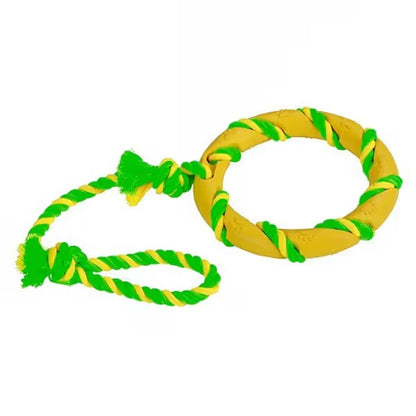 Kerbl Anel de borracha com corda - Dog toy