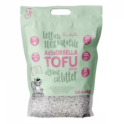 Ferribiella Areia 100% Natural de Tofu - Cat litter with jasmine scent