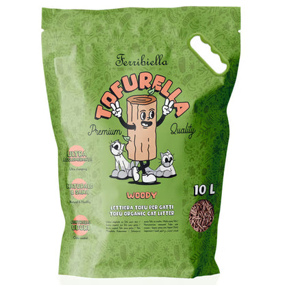 Ferribiella Tofurella Woody - Arena aglomerante para gato