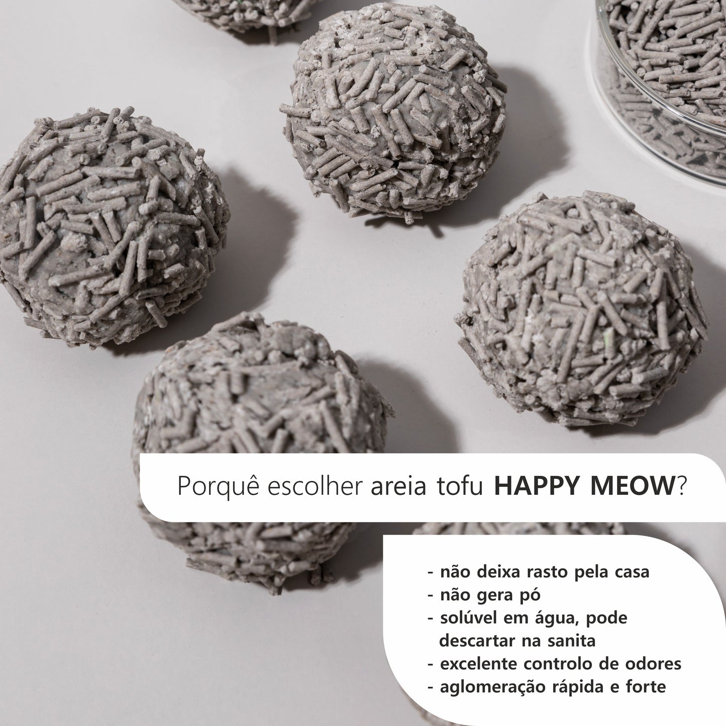 HAPPY MEOW Tofu Clumping Cat Litter Activated Charcoal 2mm 6l