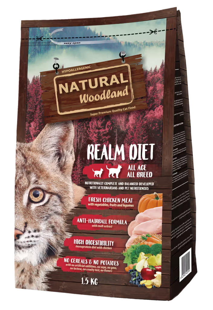 Natural Woodland Realm Diet Gato Pollo Grain-Free - Pienso seco para gato