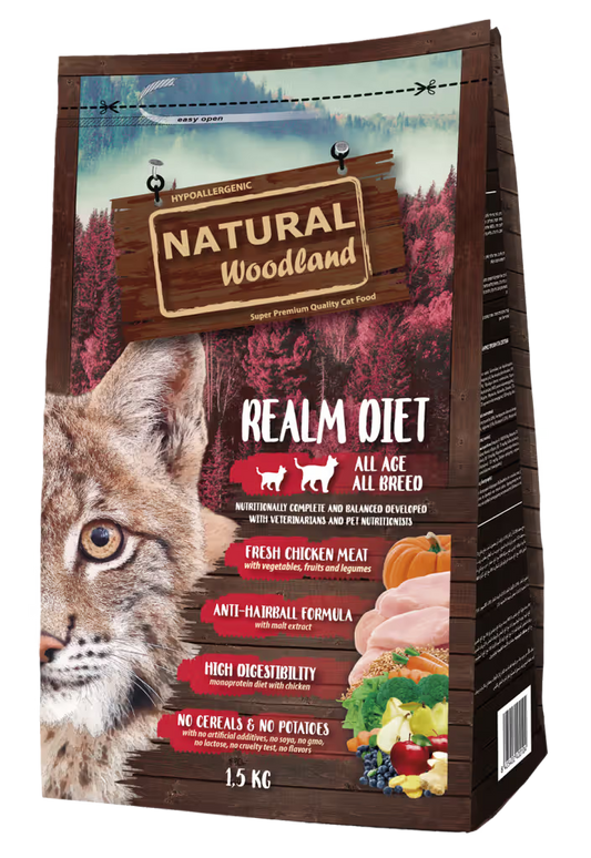 Natural Woodland Realm Diet Cat Chicken Grain-Free - Dry cat food